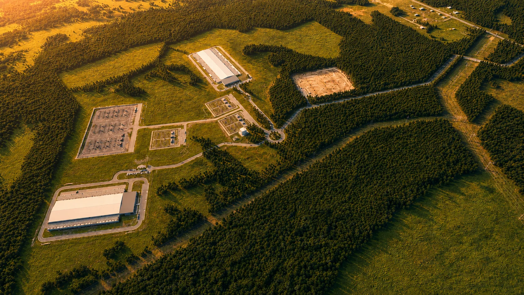 Master plan view of the Calvert Infrastructure Hub campus